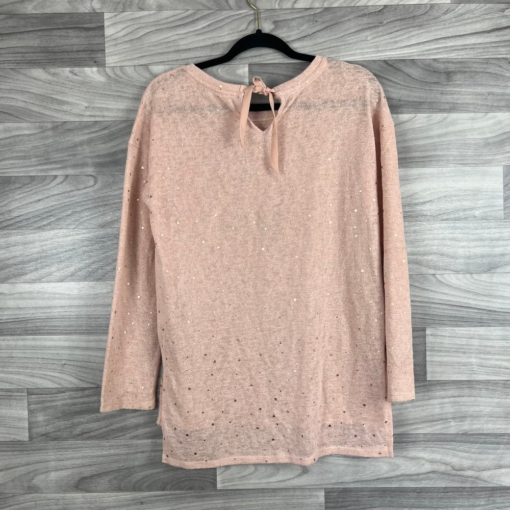 Disney By LC Sweater Womens XS Pink Sparkly Thumper‎ High Low Tunic Long Sleeve - Picture 2 of 12